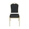Atlas Commercial Products Crown Back Banquet Chair, Gold Frame, Black Pattern CBC9BKFGF - alternate 2